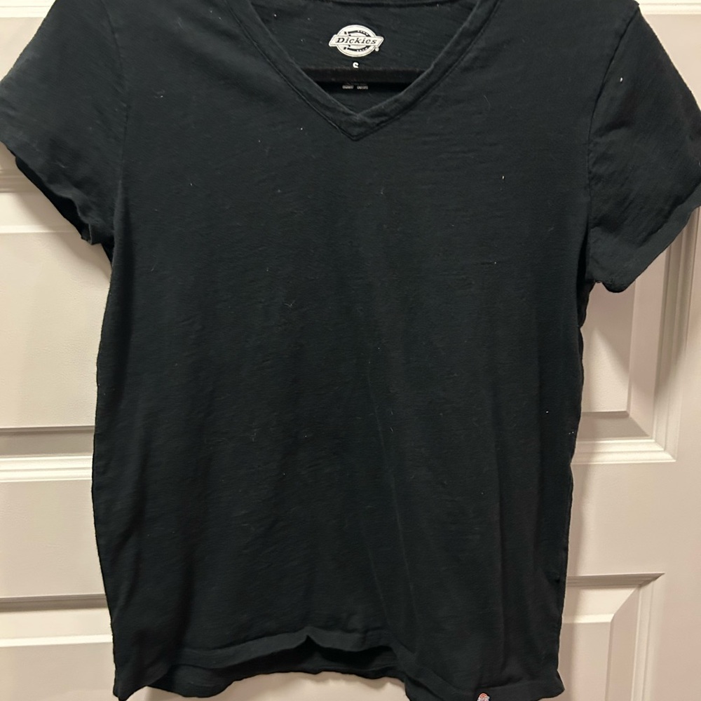 Dickies Black V-Neck Shirt with Logo
